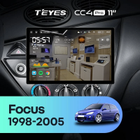 Штатная магнитола для Ford Focus 1 (1998-2005) (Экран 11") - Teyes CC4 Pro на Android 13, 8-ядер, 12ГБ-256ГБ, SIM-слот