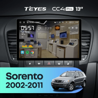 Штатная магнитола для Kia Sorento BL (2002-2011) (Экран 13") - Teyes CC4 Pro на Android 13, 8-ядер, 12ГБ-256ГБ, SIM-слот