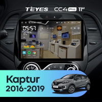 Штатная магнитола для Renault Kaptur (2016-2019) (Экран 11") - Teyes CC4 Pro на Android 13, 8-ядер, 8ГБ-128ГБ, SIM-слот