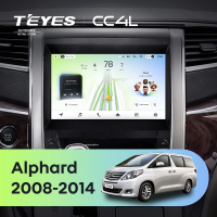Штатная магнитола для Toyota Alphard H20 (2008-2014) - Teyes CC4L на Android 14, 8-ядер, 6ГБ-64ГБ, SIM-слот