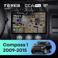 Штатная магнитола для Jeep Compass 1 MK (2009-2015) (Экран 11") - Teyes CC4 Pro на Android 13, 8-ядер, 8ГБ-128ГБ, SIM-слот
