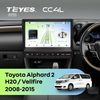 Штатная магнитола для Toyota Alphard 2 H20 / Vellfire (2008-2015) F3 - Teyes CC4L на Android 14, 8-ядер, 6ГБ-64ГБ, SIM-слот