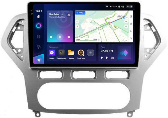 Магнитола для Ford Mondeo 4 2007-2010 - Teyes CC3-2K QLed Android 10, ТОП процессор, SIM-слот, CarPlay (CarPlay)