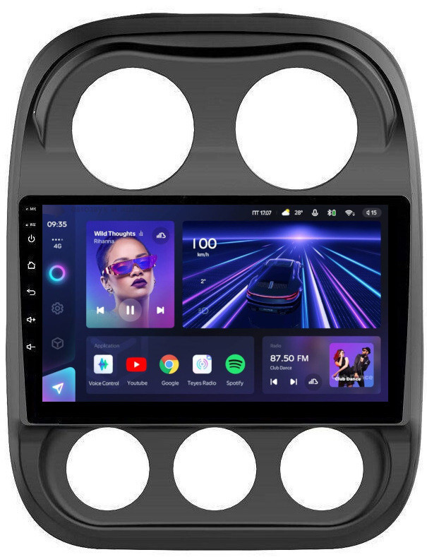 Магнитола для Jeep Compass 2011-2015 - Teyes CC3 Android 10, ТОП процессор, 4/32 Гб, CarPlay, SIM-слот (CarPlay)