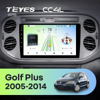 Штатная магнитола для Volkswagen Golf Plus (2005-2014) (серая) - Teyes CC4L на Android 14, 8-ядер, 6ГБ-64ГБ, SIM-слот