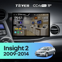 Штатная магнитола для Honda Insight 2 LHD (2009-2014) (Экран 11") - Teyes CC4 Pro на Android 13, 8-ядер, 8ГБ-128ГБ, SIM-слот