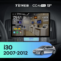 Штатная магнитола для Hyundai i30 1 FD (2007-2012) (Экран 13") - Teyes CC4 Pro на Android 13, 8-ядер, 8ГБ-128ГБ, SIM-слот