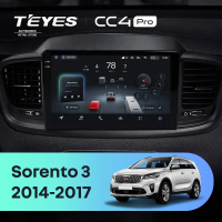 Штатная магнитола для Kia Sorento 3 Prime (2014-2017) (Экран 10,36") - Teyes CC4 Pro на Android 13, 8-ядер, 8ГБ-128ГБ, SIM-слот