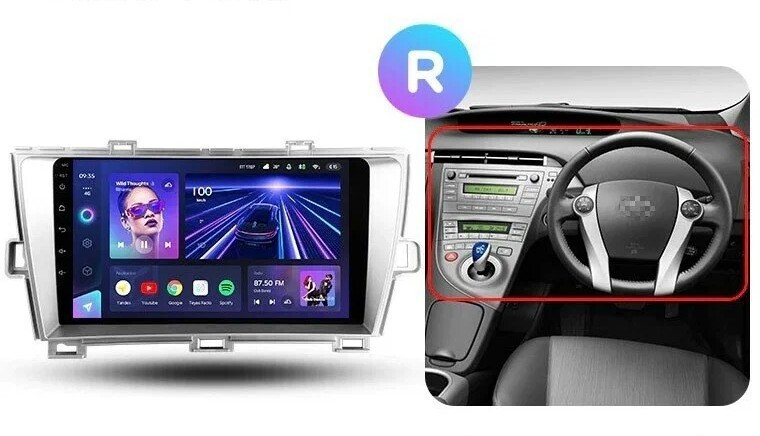 Магнитола для Toyota Prius 30 2009-2016 (правый руль, 9") - Teyes CC3 Android 10, ТОП процессор, 4/32 Гб, CarPlay, SIM-слот (CarPlay)
