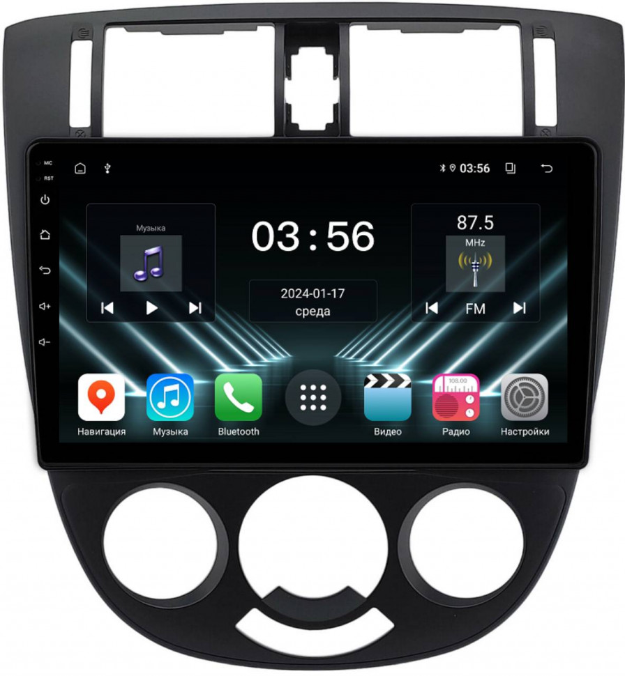 Штатная магнитола FarCar для Chevrolet Lacetti седан на Android (DX3044M черная кондей)