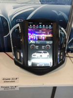 Магнитола для Chevrolet Cruze 2013-2015 - Carmedia ZF-1271-GE вертикальный экран в стиле "Тесла" на Android 13, 8Гб+128Гб, CarPlay, 4G SIM-слот