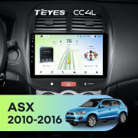 Штатная магнитола для Mitsubishi ASX 1 (2010-2016) Тип-B - Teyes CC4L на Android 14, 8-ядер, 6ГБ-64ГБ, SIM-слот