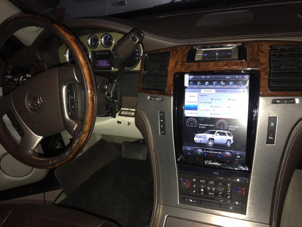 Магнитола для Cadillac Escalade 2006-2015 - Carmedia NH-1001 ("Тесла-Стиль") Android 9, 6-ТУРБО ядер, 4ГБ-64ГБ (CarPlay)