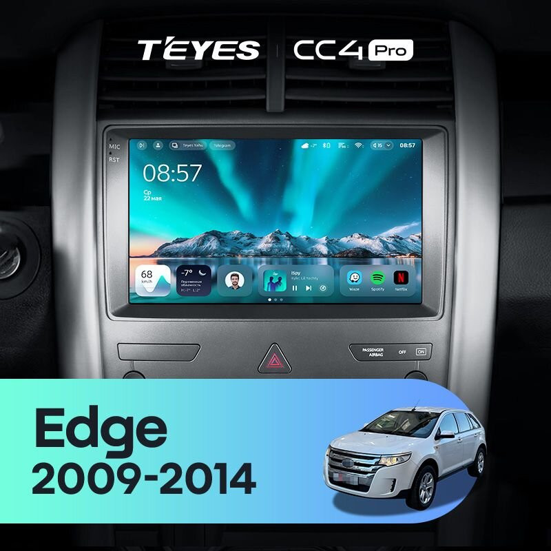 Штатная магнитола Teyes CC4 Pro 12/256 Ford Edge U387 (2009-2014)
