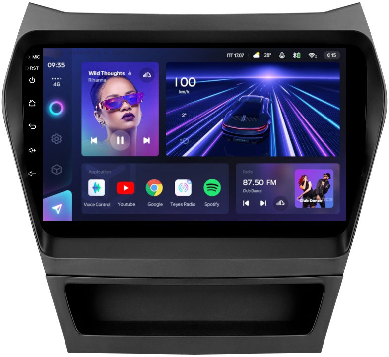 Магнитола для Hyundai Santa Fe 2012-2018 - Teyes CC3L Android 10, 8-ядер, 4ГБ+32ГБ, SIM-слот (CarPlay)