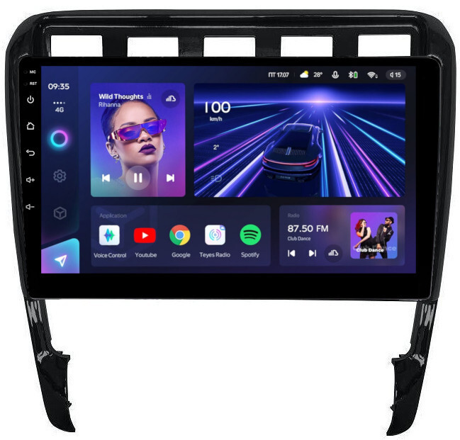 Магнитола для Porsche Cayenne 2002-2010 - Teyes CC3L Android 10, 8-ядер, 4ГБ+32ГБ, SIM-слот (CarPlay)