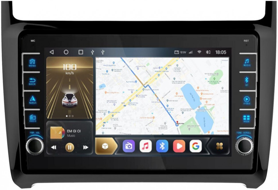 Магнитола для Volkswagen Polo 2009-2020 - Carmedia OL-9903 (крутилки) QLed, Android 10, ТОП процессор, CarPlay, SIM-слот (CarPlay)