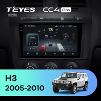 Штатная магнитола для Hummer H3 1 (2005-2010) (Экран 9,5") - Teyes CC4 Pro на Android 13, 8-ядер, 12ГБ-256ГБ, SIM-слот