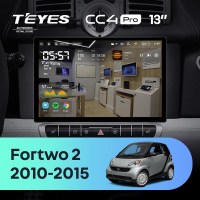 Штатная магнитола для Mercedes-Benz Smart Fortwo 2 (2010-2015) (Экран 13") - Teyes CC4 Pro на Android 13, 8-ядер, 8ГБ-128ГБ, SIM-слот