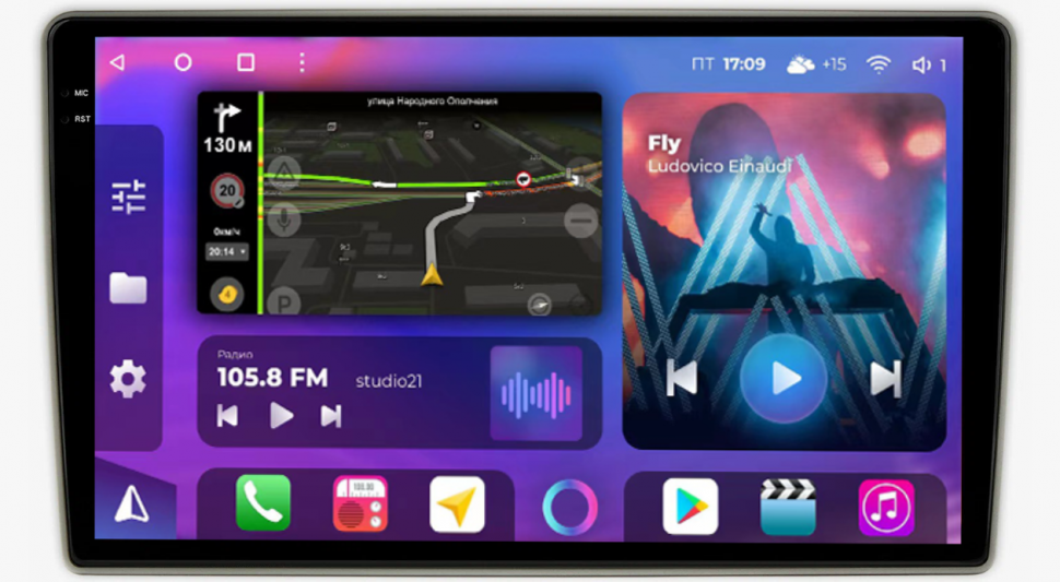 Штатная магнитола FarCar s400 2K для Hyundai Getz на Android  (BX3073M) (CarPlay)