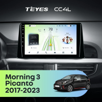 Штатная магнитола для Kia Morning 3 / Picanto (2017-2023) Тип-B - Teyes CC4L на Android 14, 8-ядер, 6ГБ-64ГБ, SIM-слот