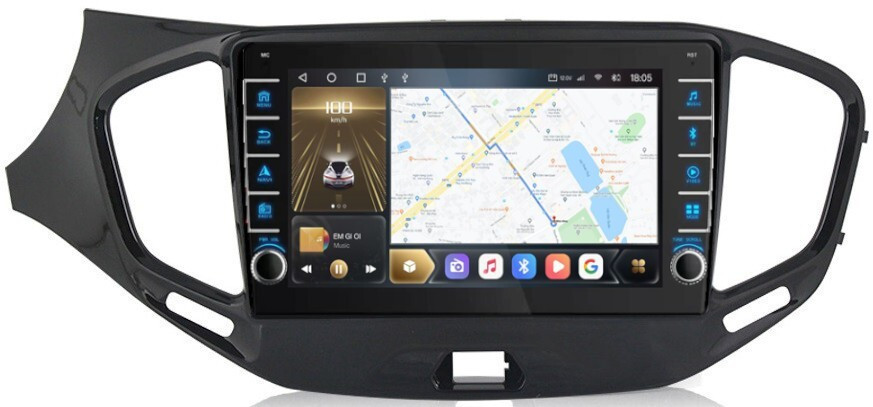 Магнитола для Lada Vesta 2015-2022, Vesta Cross - Carmedia OL-9061 (крутилки) QLed, Android 10, ТОП процессор, CarPlay, SIM-слот (CarPlay)