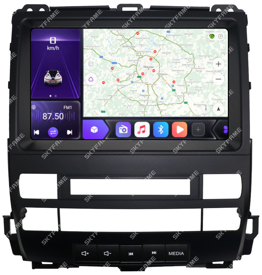 Магнитола для Toyota Land Cruiser Prado 120 2002-2009 - Carmedia SF-9696-1 QLed, Android 10/12, ТОП процессор, CarPlay, SIM-слот (CarPlay)