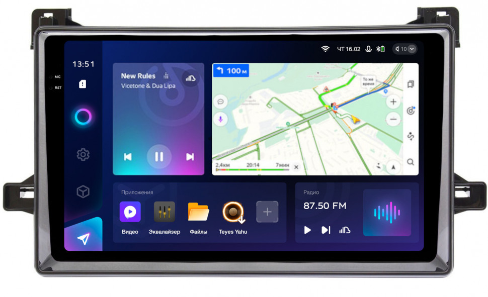 Магнитола для Toyota Prius 50 2015-2022, Prius PHV - Teyes CC3-2K QLed Android 10, ТОП процессор, SIM-слот, CarPlay (CarPlay)