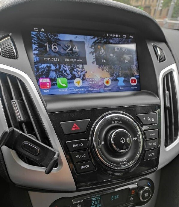 Магнитола для Ford Focus 3 2011-2019+ - FarCar 150/501M Android 12, 8-ядер, QLED, Carplay, SIM-слот (CarPlay)