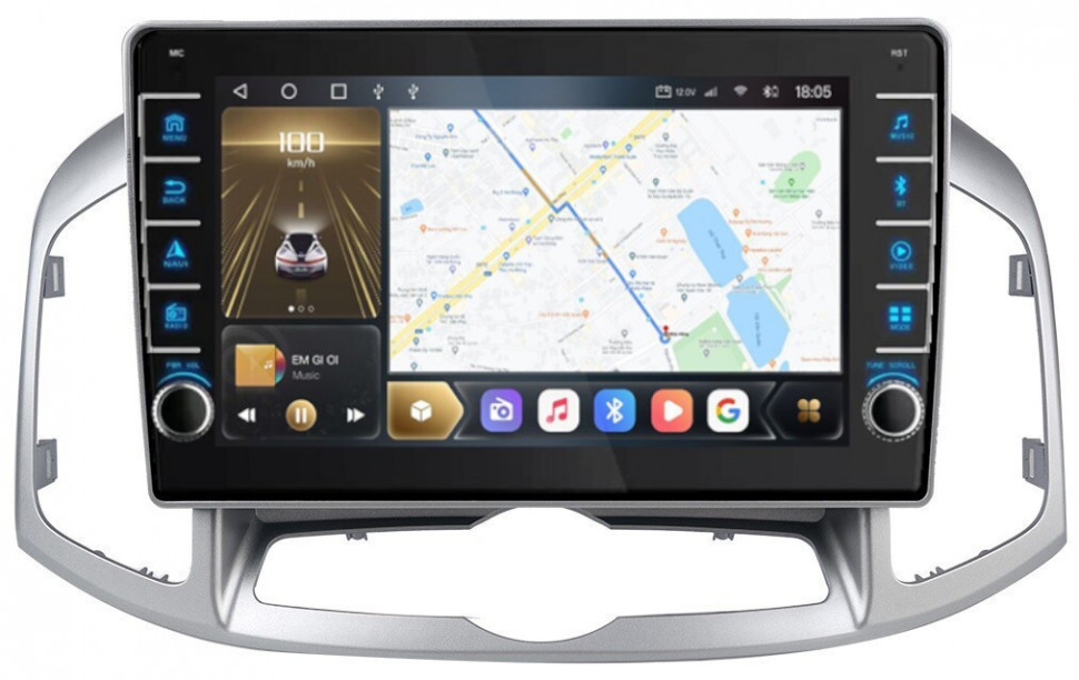 Магнитола для Chevrolet Captiva 2011-2015 - Carmedia OL-1276 (крутилки) QLed, Android 10, ТОП процессор, CarPlay, SIM-слот (CarPlay)