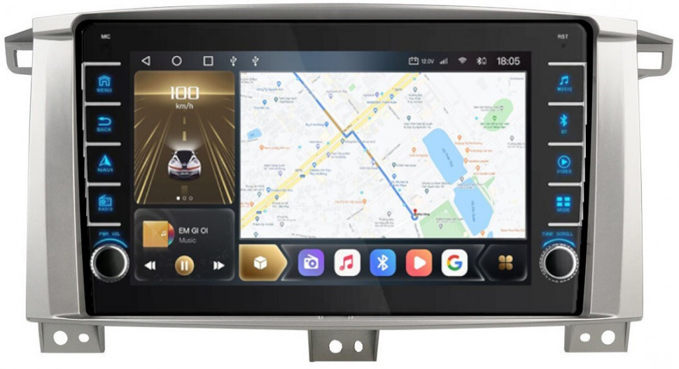 Магнитола для Toyota Land Cruiser 105 1998-2007 - Carmedia OL-9681 (крутилки) QLed, Android 10, ТОП процессор, CarPlay, SIM-слот (CarPlay)