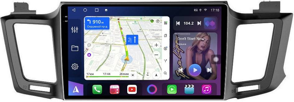 Штатная магнитола FarCar s500 Plus 2K для Toyota RAV4 на Android  (GX468M)