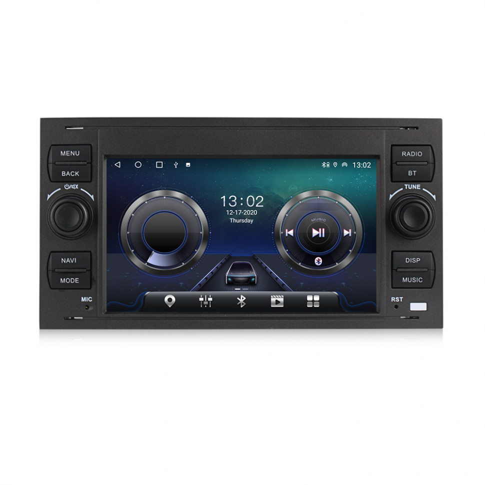 Магнитола для Ford: Focus 2 2005-2007, Transit 2006-2015, C-Max 2003-2010, Fusion 2005-2012- Carmedia MKD-7031S-S10 Android 12, ТОП процессор, 4Гб+64Гб, CarPlay, SIM-слот