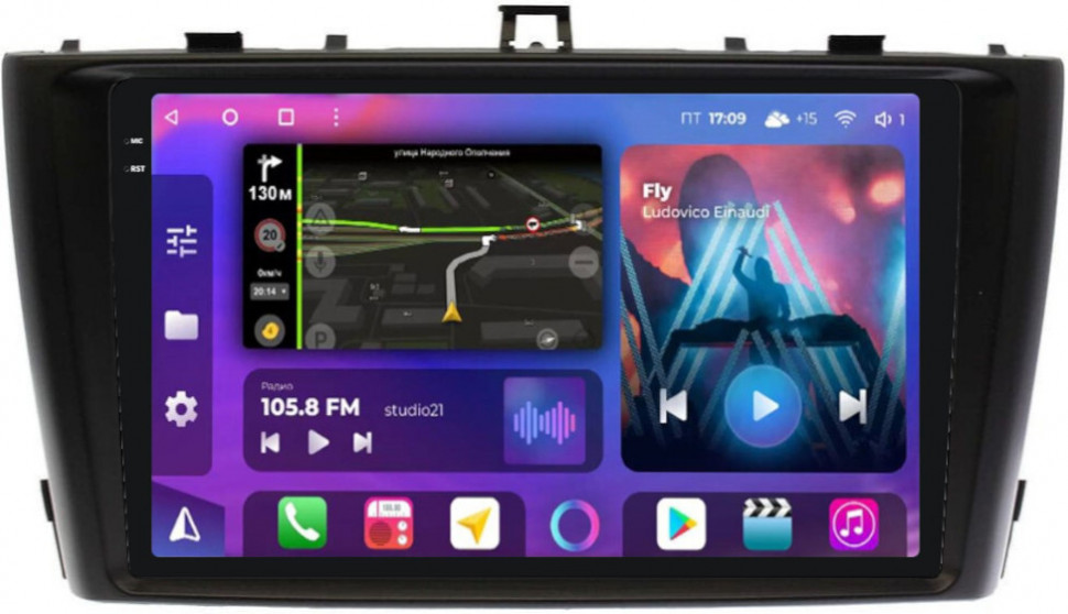 Магнитола для Toyota Avensis 2009-2013 - FarCar XXL1224M Android 12, QLED, ТОП процессор, 8Гб+256Гб, CarPlay, SIM-слот (CarPlay)