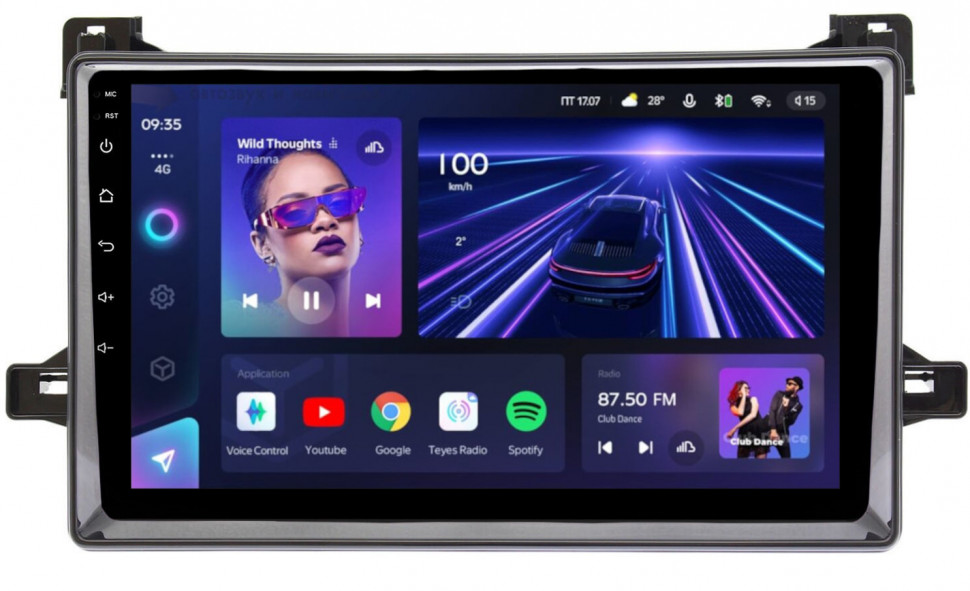 Магнитола для Toyota Prius 50 2015-2022, Prius PHV - Teyes CC3L Android 10, 8-ядер, 4ГБ+32ГБ, SIM-слот (CarPlay)