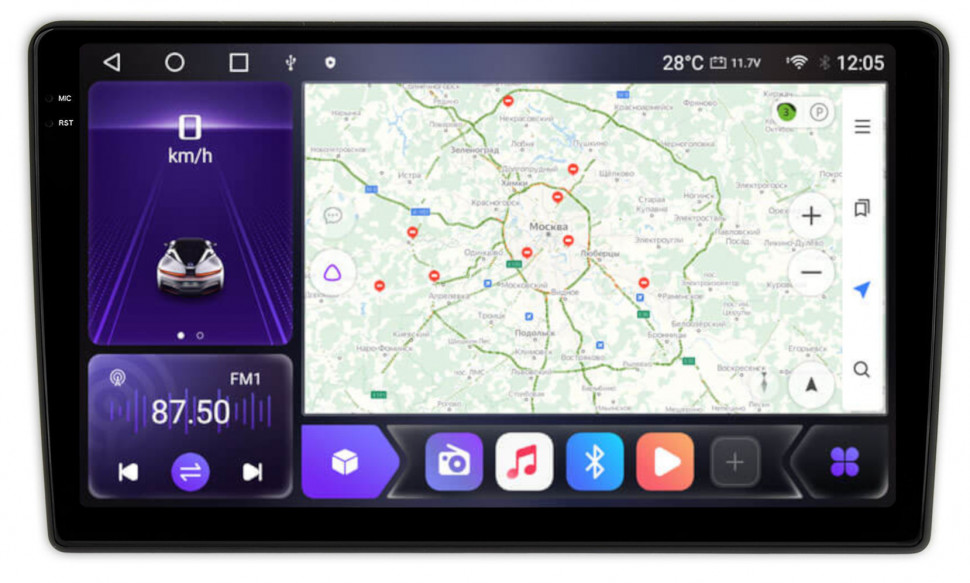 Магнитола для Hyundai H1 / Grand Starex 2007-2015 - Carmedia OL-9767 QLed+2K, Android 12, ТОП процессор, CarPlay, SIM-слот (CarPlay)