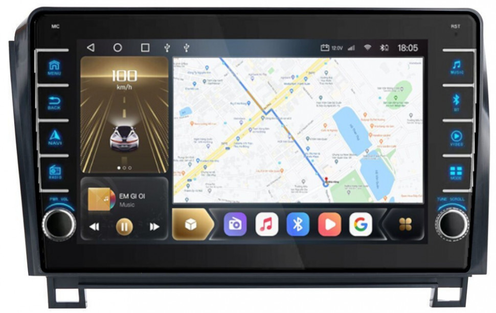 Магнитола для Toyota Tundra XK50 2007-2013, Sequoia XK60 2007-2022 - Carmedia OL-1688 (крутилки) QLed, Android 10, ТОП процессор, CarPlay, SIM-слот (CarPlay)