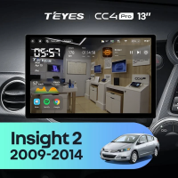 Штатная магнитола для Honda Insight 2 (2009-2014) Правый руль (Экран 13") - Teyes CC4 Pro на Android 13, 8-ядер, 8ГБ-128ГБ, SIM-слот
