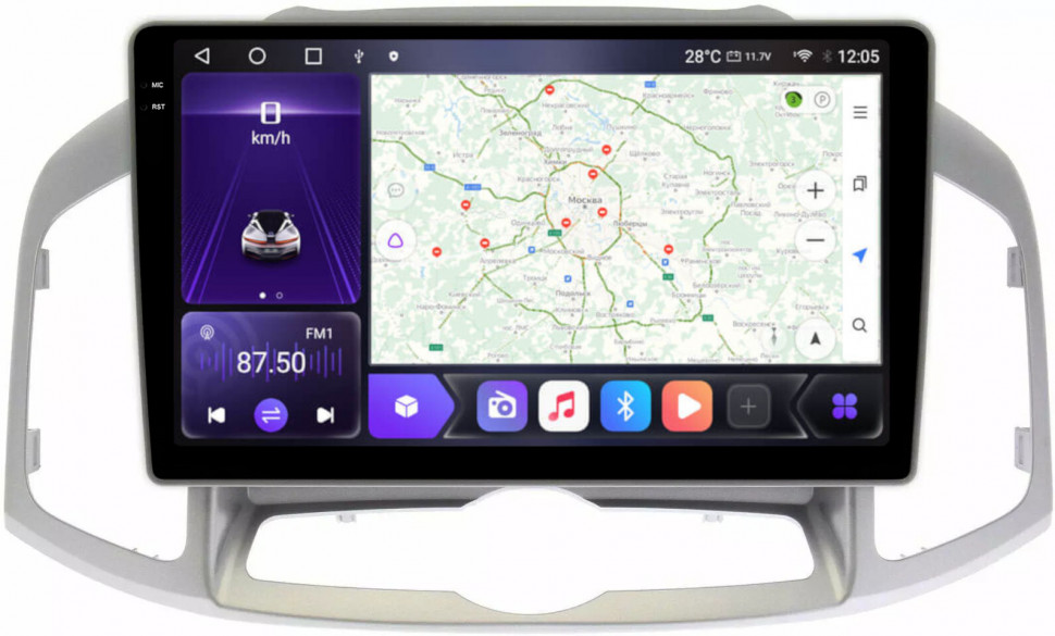 Магнитола для Chevrolet Captiva 2011-2015 - Carmedia OL-1276 QLed+2K, Android 12, ТОП процессор, CarPlay, SIM-слот (CarPlay)