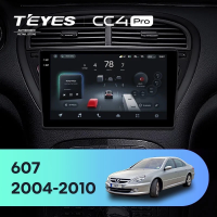 Штатная магнитола для Peugeot 607 (2004-2010) (Экран 9,5") - Teyes CC4 Pro на Android 13, 8-ядер, 8ГБ-128ГБ, SIM-слот