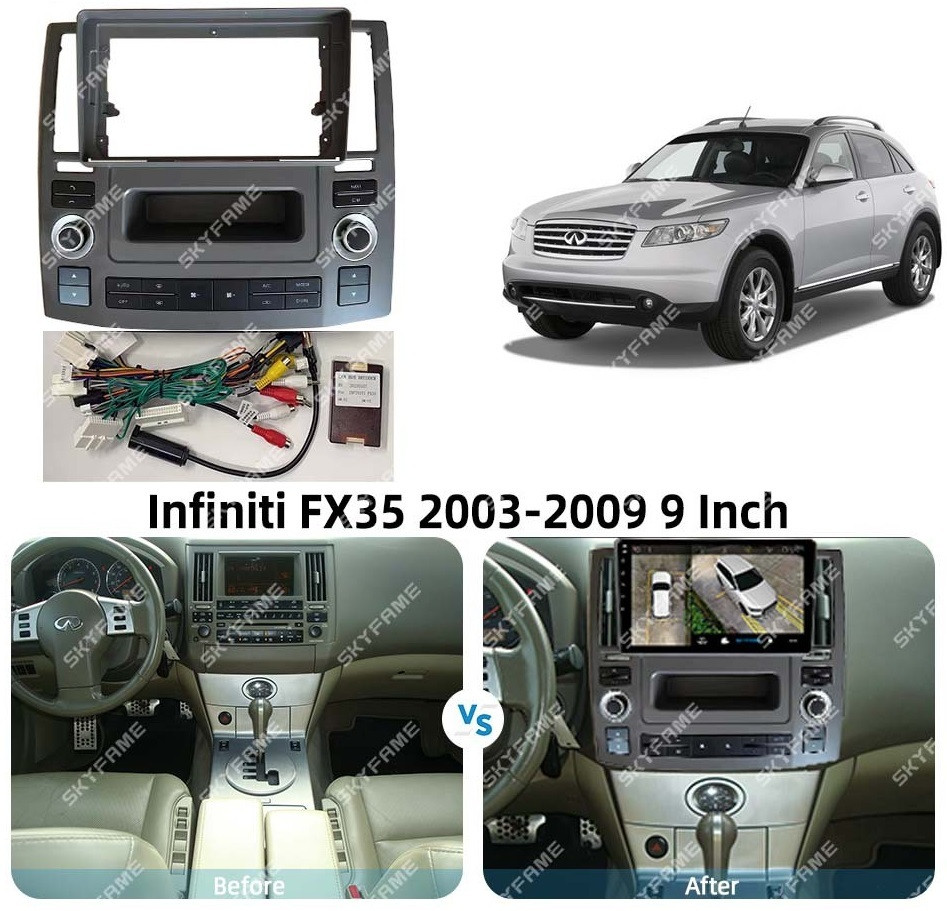 Магнитола для Infiniti FX 2006-2008 - Carmedia SF-9279-2 (крутилки) QLed, Android 10, ТОП процессор, CarPlay, SIM-слот (только с установкой в Москве) (CarPlay)