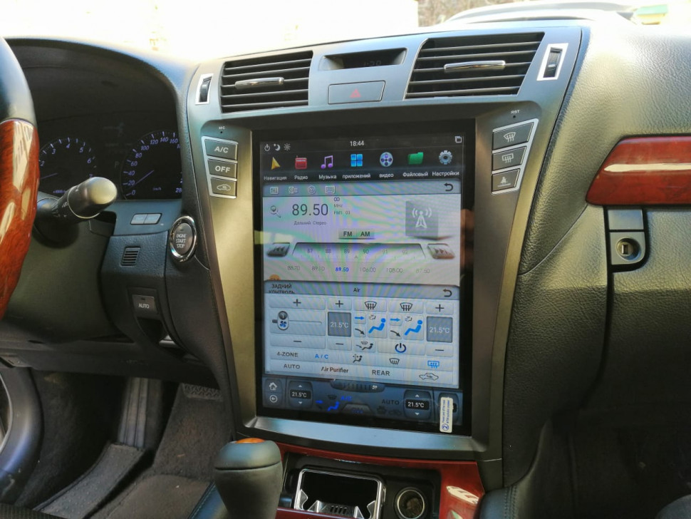 Магнитола для Lexus LS460 2010-2012 - Carmedia ZF-1303Н-Q6 экран 12.1" в стиле "Тесла" на Android 11, 8Гб+128Гб, CarPlay, 4G SIM-слот