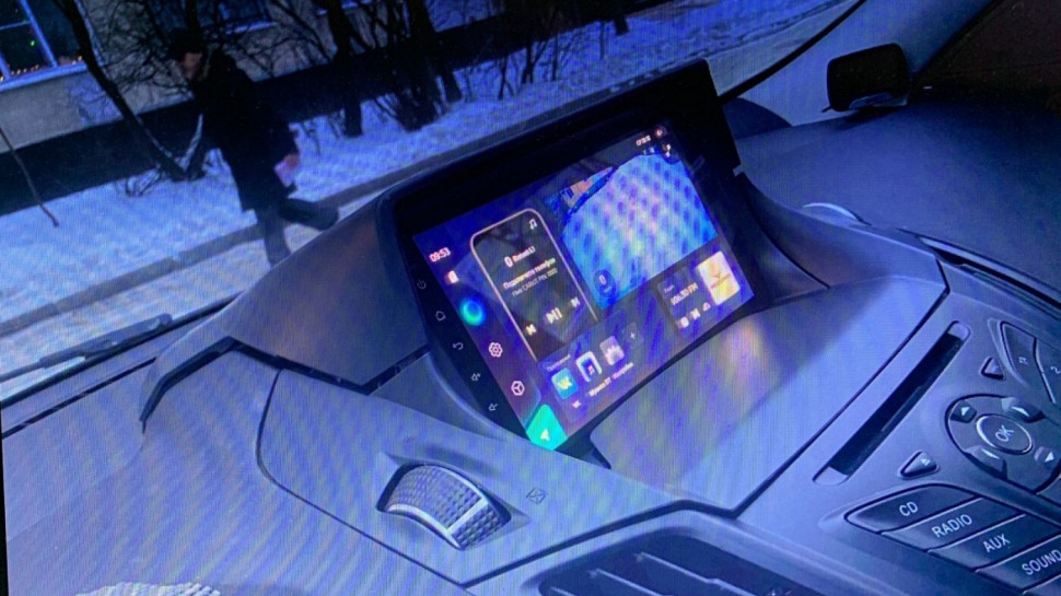Магнитола для Ford Kuga 2011-2019 (рамка с зазорами) - FarCar 362M Android 12, 8-ядер, QLED, Carplay, SIM-слот (CarPlay)