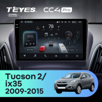 Штатная магнитола для Hyundai ix35 / Tucson 2 (2009-2015) (Экран 10,36") - Teyes CC4 Pro на Android 13, 8-ядер, 8ГБ-128ГБ, SIM-слот