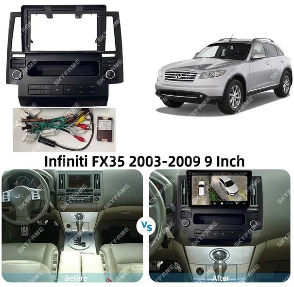 Магнитола для Infiniti FX 2003-2006 - Carmedia SF-9279-1 QLed, Android 10/12, ТОП процессор, CarPlay, SIM-слот (только с установкой в Москве) (CarPlay)