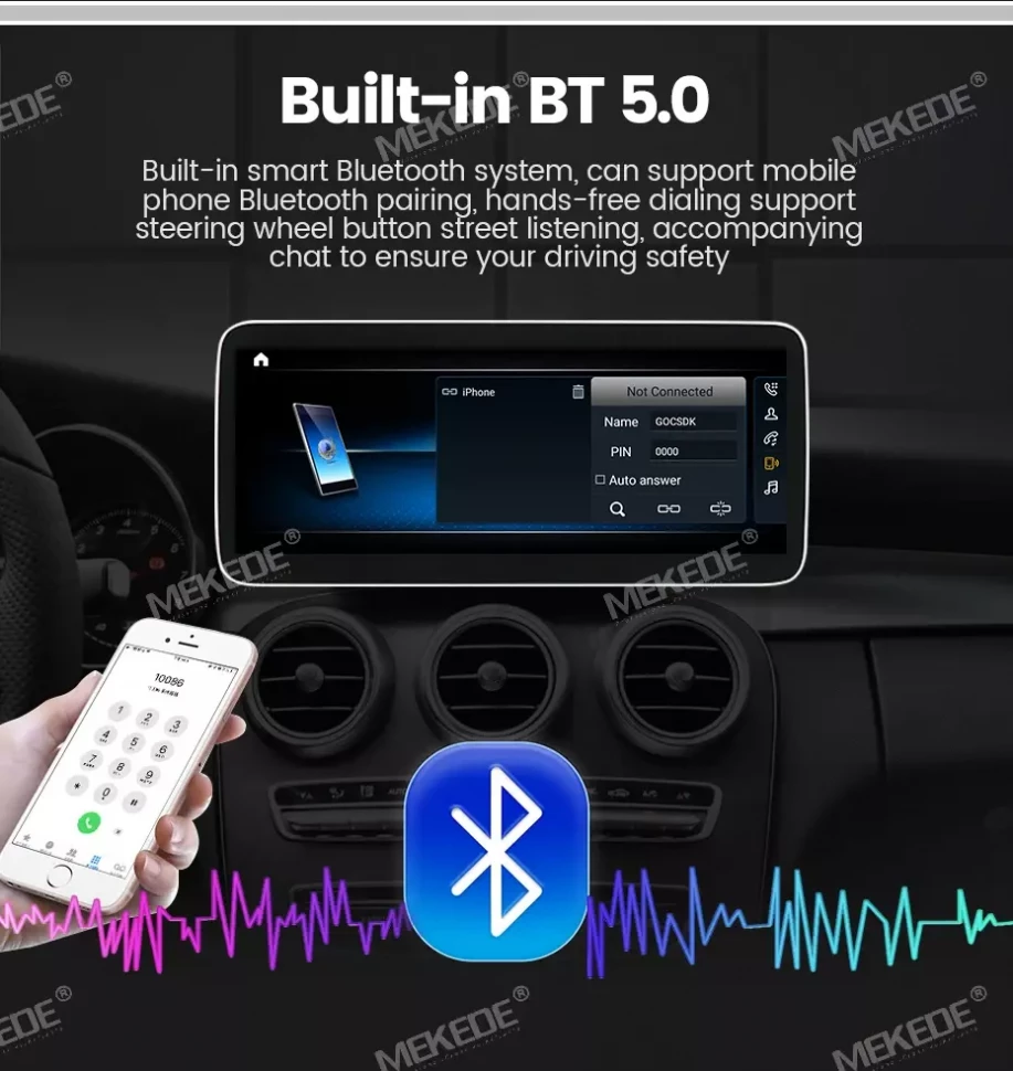 Магнитола для Mercedes-Benz ML (W166), GL (X166) 2011-2015 - Carmedia MKD-M9001 монитор 9" на Android 10, SIM-слот, 4ГБ-64ГБ (CarPlay)