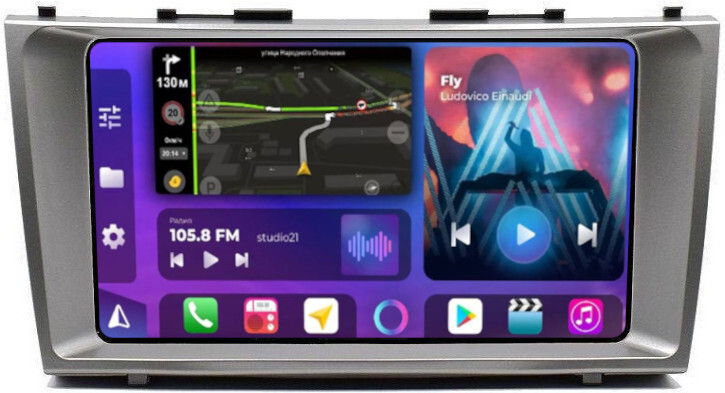 Магнитола для Toyota Camry 2006-2011 - FarCar XXL1171M Android 12, QLED, ТОП процессор, 8Гб+256Гб, CarPlay, SIM-слот (CarPlay)