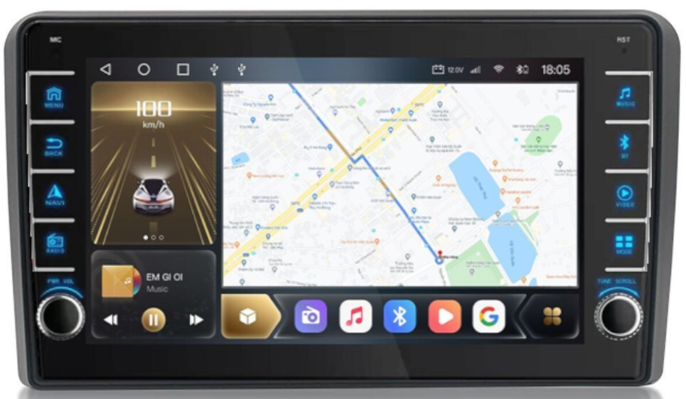 Магнитола для AUDI A3 2003-2012 - Carmedia OL-9968 (крутилки) QLed, Android 10, ТОП процессор, CarPlay, SIM-слот (CarPlay)