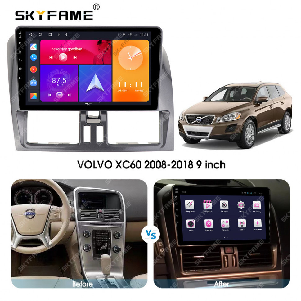 Магнитола для Volvo XC60 2008-2017 - Carmedia SF-9004 QLed, Android 10/12, ТОП процессор, CarPlay, SIM-слот (только с установкой в Москве) (CarPlay)
