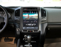 Магнитола для Toyota Land Cruiser 200 2007-2015 (экран климата внизу) - Carmedia ZF-1220-GE монитор 12.1" в стиле "Тесла" на Android 11, 8Гб+128Гб, CarPlay, 4G SIM-слот